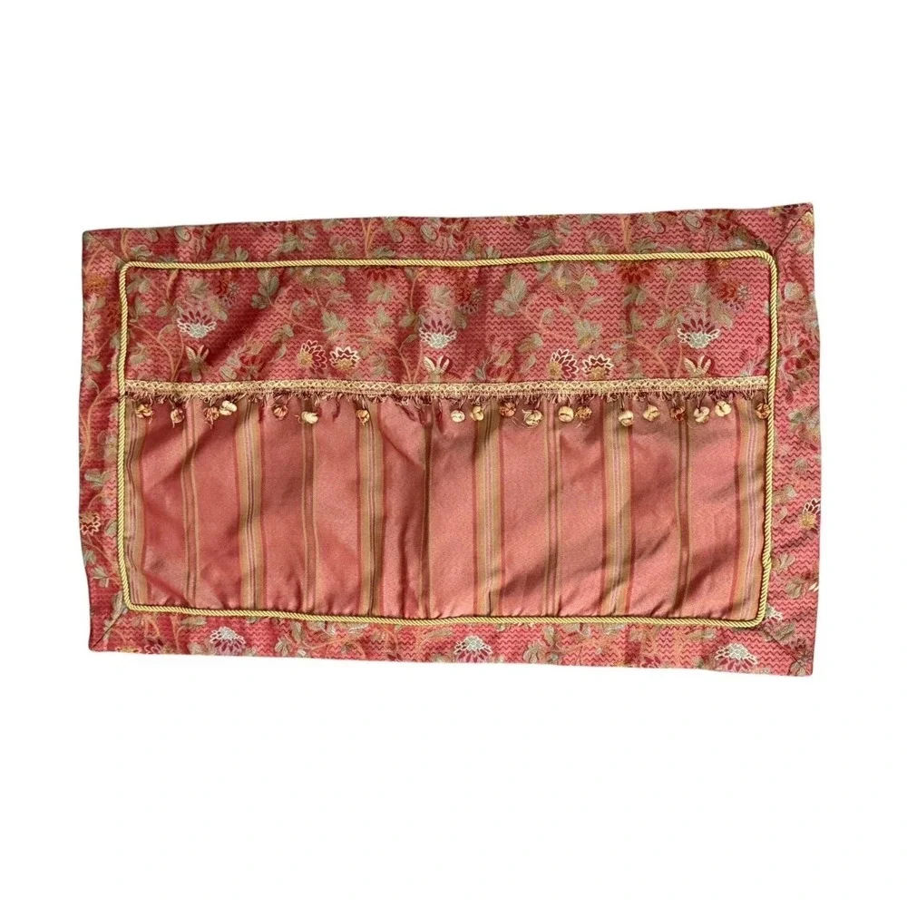 Waterford‎ Ballyshannon King Shams Red Gold Luxury Regency Bedding Pair